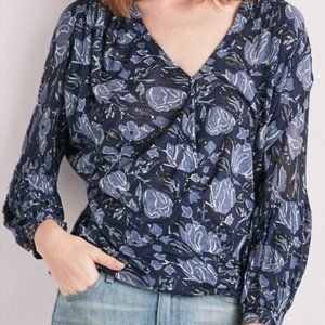 Lucky  NWT Size Medium Faux Wrap Blouse